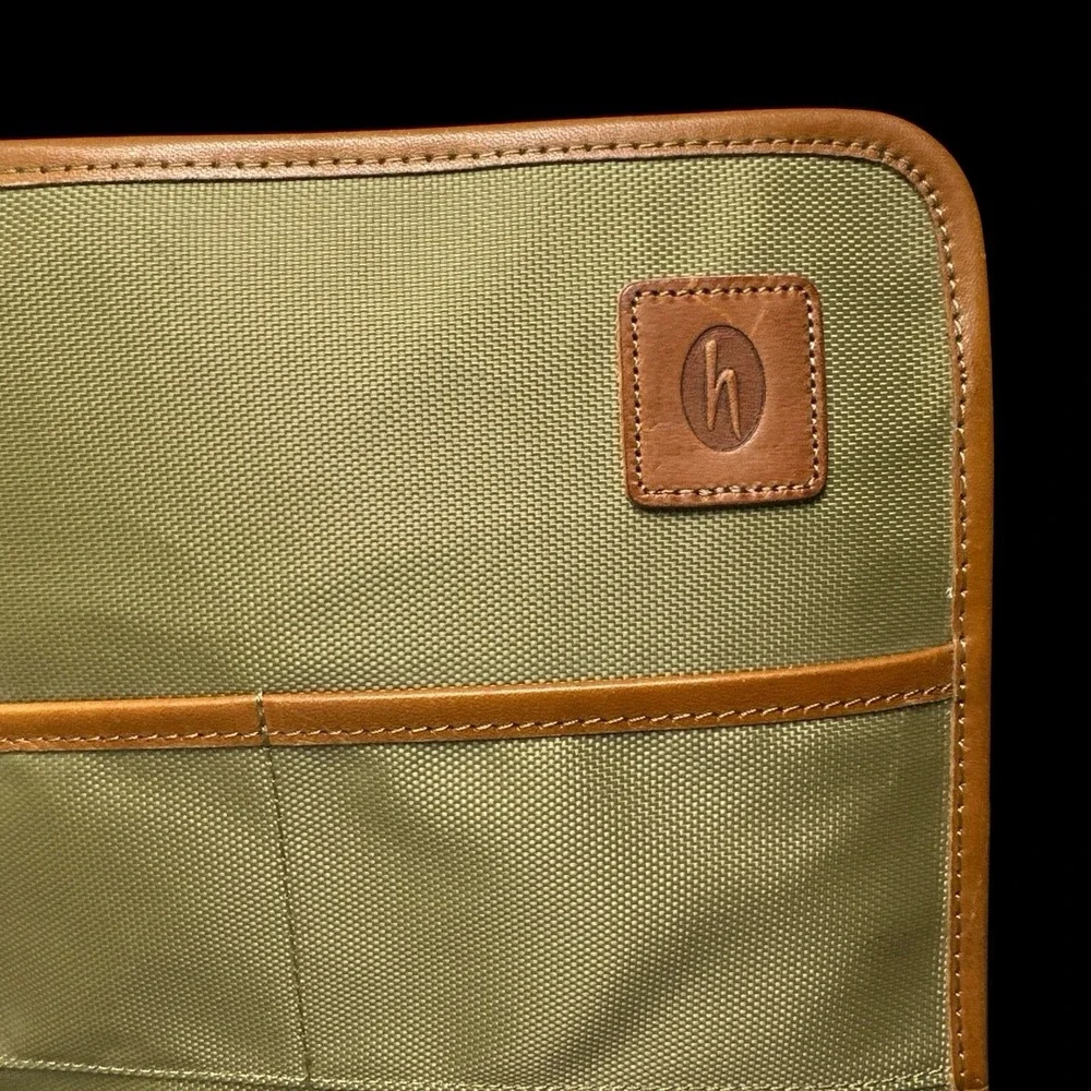 Hartmann Luggage - Computer Sleeve - Khaki/Olive - Tan Leather Trim - 14x9 3/4‎